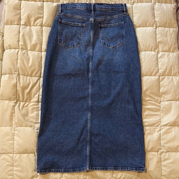 a.n.a Blue High-Waisted Long Denim Skirt with Vintage Appeal - Picture 4 of 5